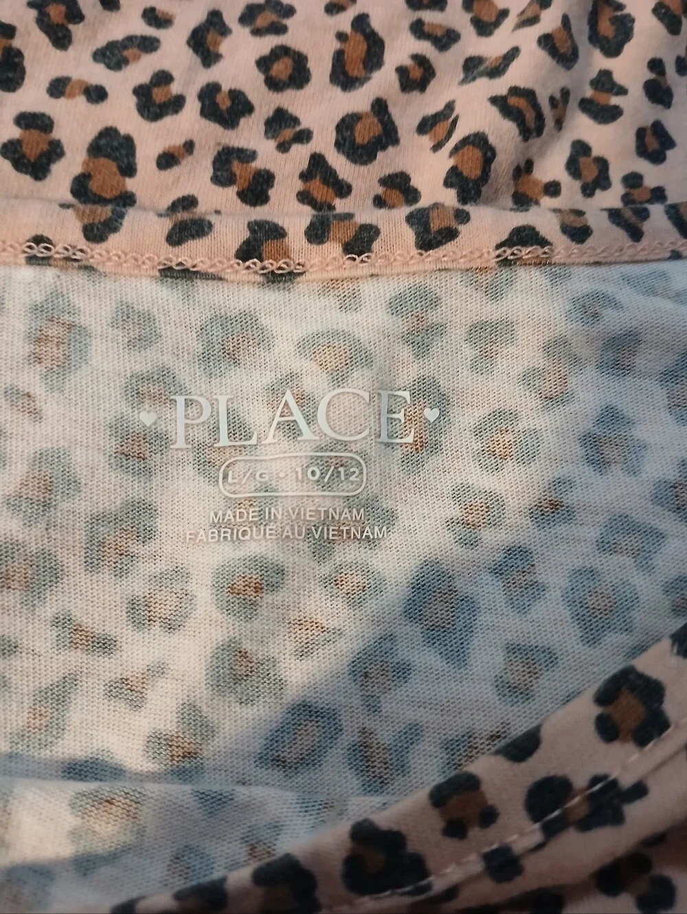 Pre-loved Girl's Leopard Print Long Sleeve Top - Neutral Beige & Black